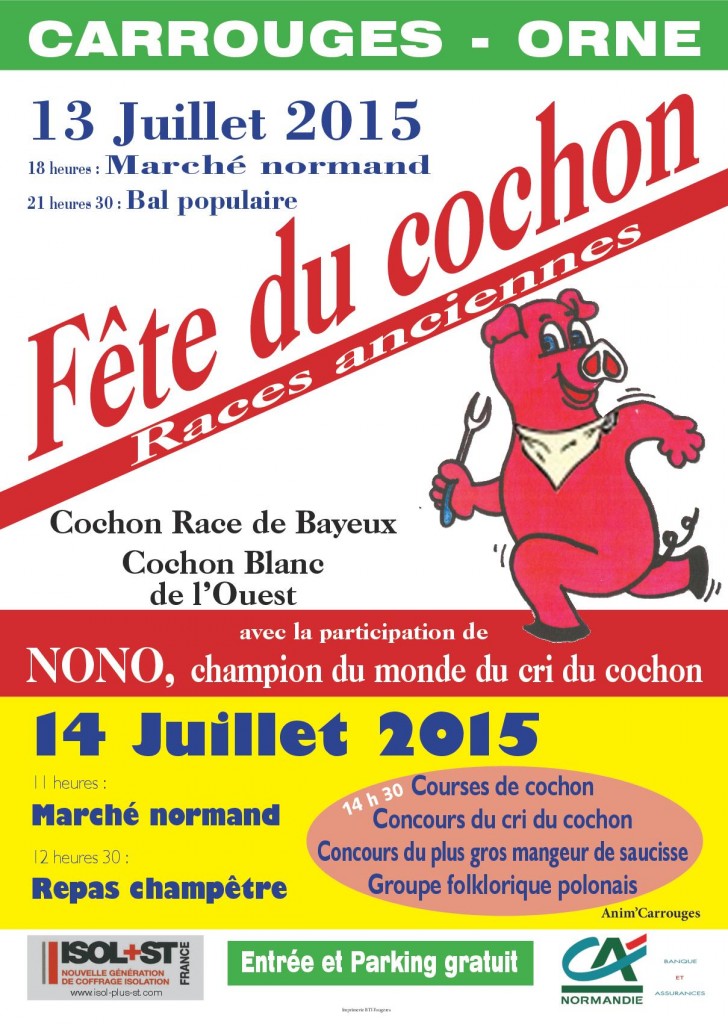 Affiche Fete du Cochon 2015 bis