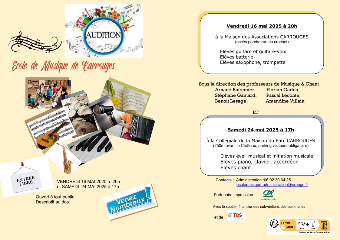 Auditions de l'école de musique